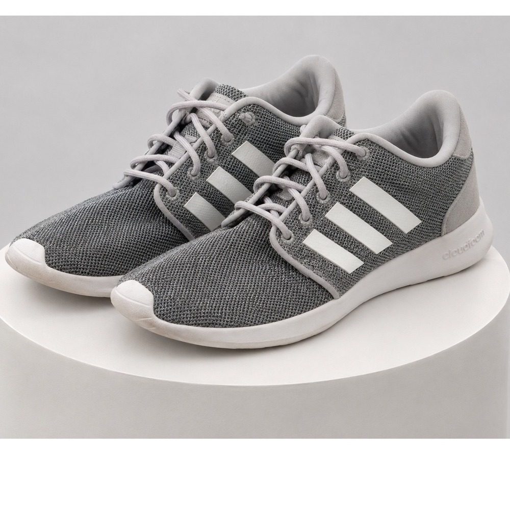 Adidas Neo Cloudfoam QT Flex Womens Grey White Sneakers AW4313 Size 7.5